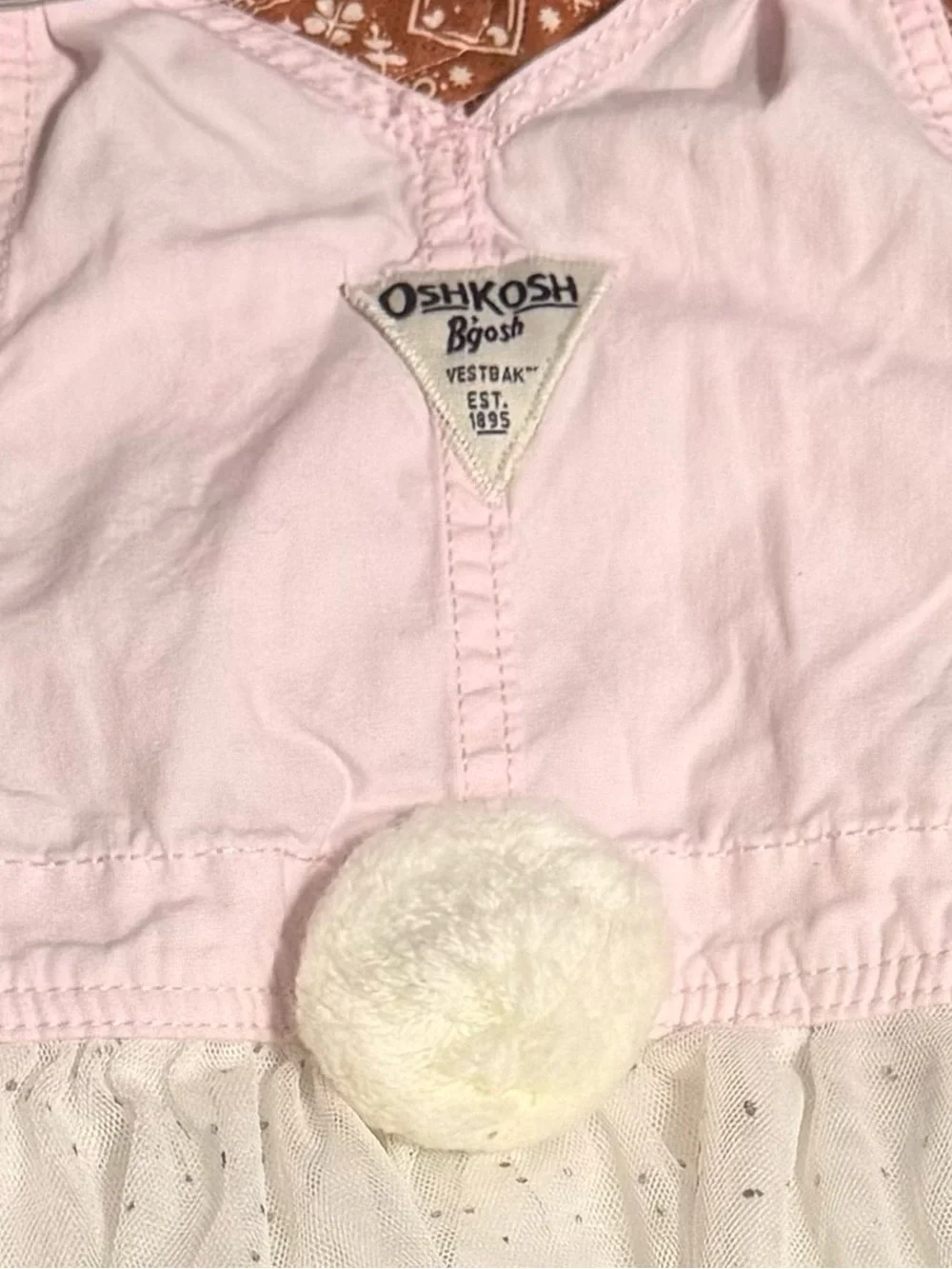 Osh Kosh B’Gosh Toddler Girls Size 4T Jumper Overall Bunny Dress